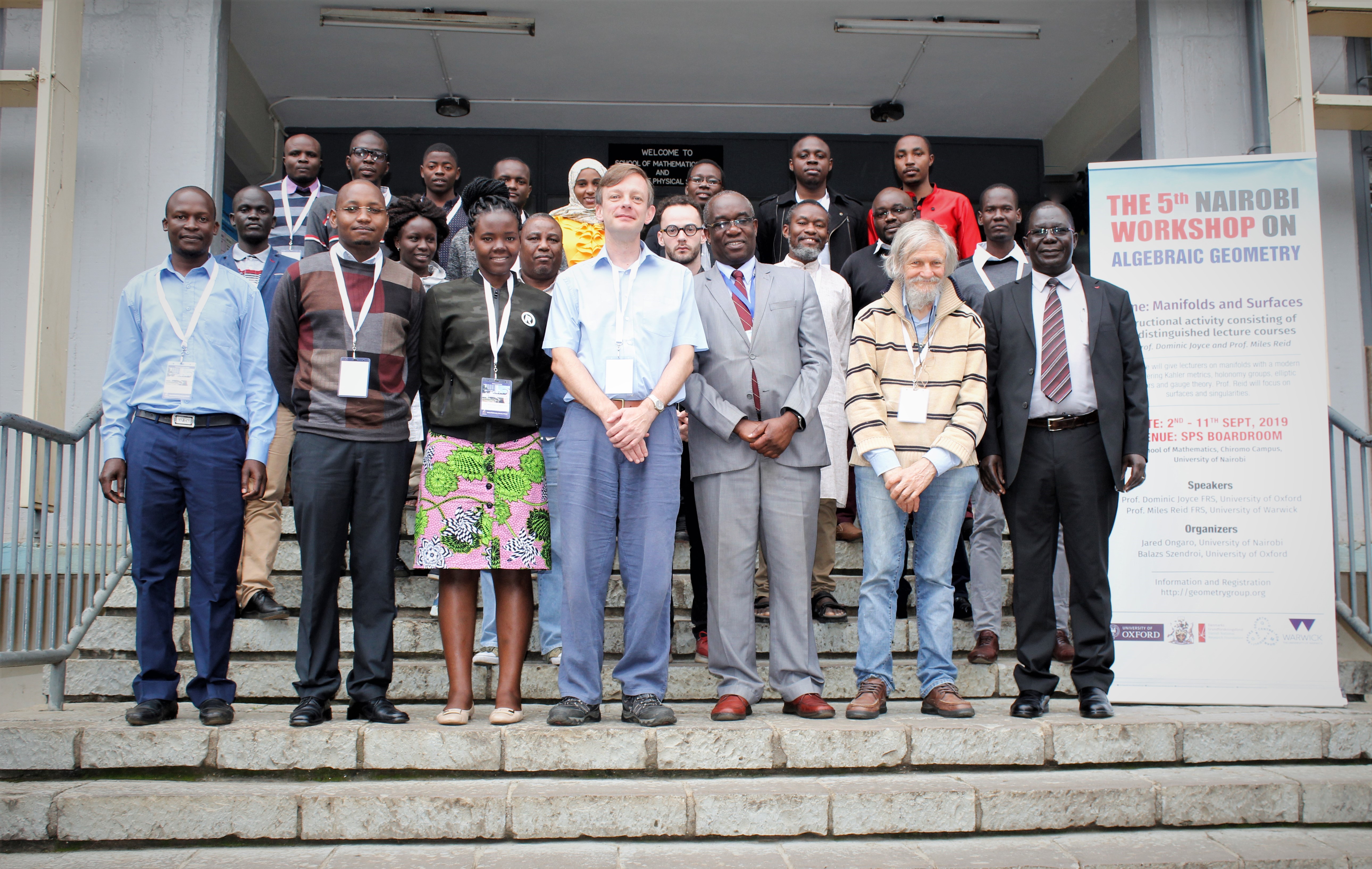 Participants during the 5th Nairobi Workshop on Algebraic Geometry held on 2nd to 11th September 2019 at the School of Mathematic