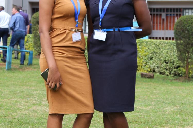 Esther Katama pose for a photo with Dr Sarguta.